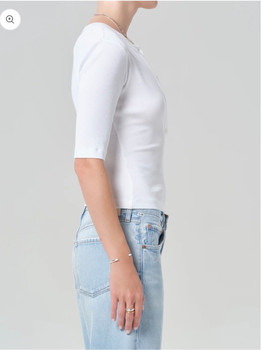 Citizens Of Humanity Nali Short Sleeve Henley
In White - Picture 4 of 10